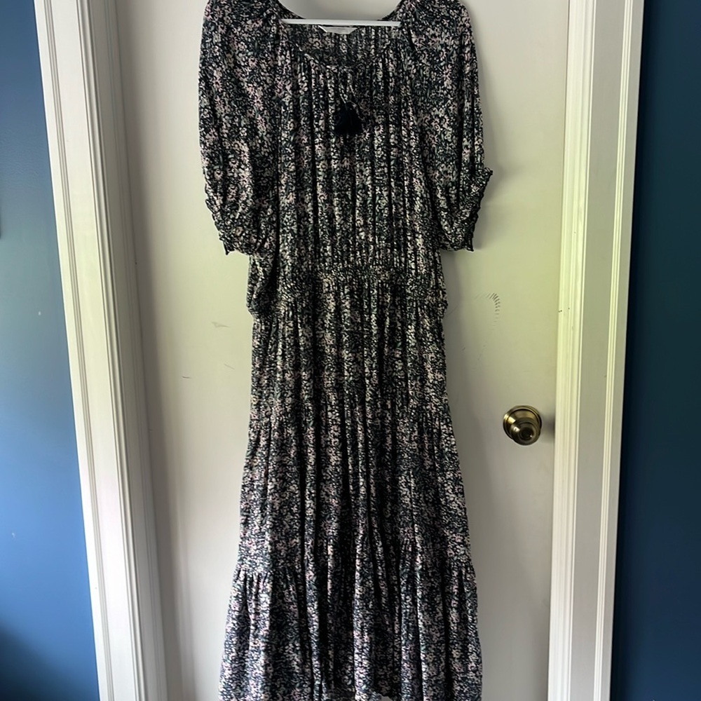Lucky Brand boho maxi floral dress. Size L 10-12